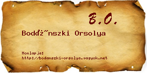 Bodánszki Orsolya névjegykártya